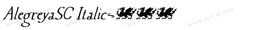 AlegreyaSC Italic字体转换